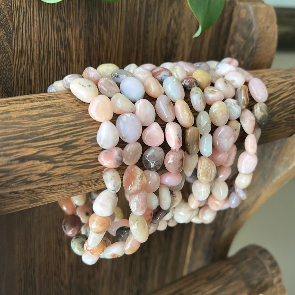 Pink opal tumble bracelet (one) - Picture 3 of 3